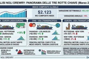 La guerra del Golfo spinge i noli container Cina-Europa
