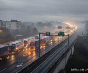 L’autotrasporto francese protesta contro l’aumento del gasolio