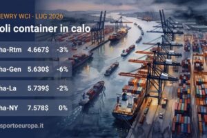 Flessione generale dei noli container a fine luglio 2026