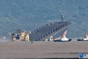 Msc Silvana VIII semi-sommersa a Zhoushan