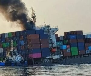 Portacontainer e rinfusiere affondate a Hormuz